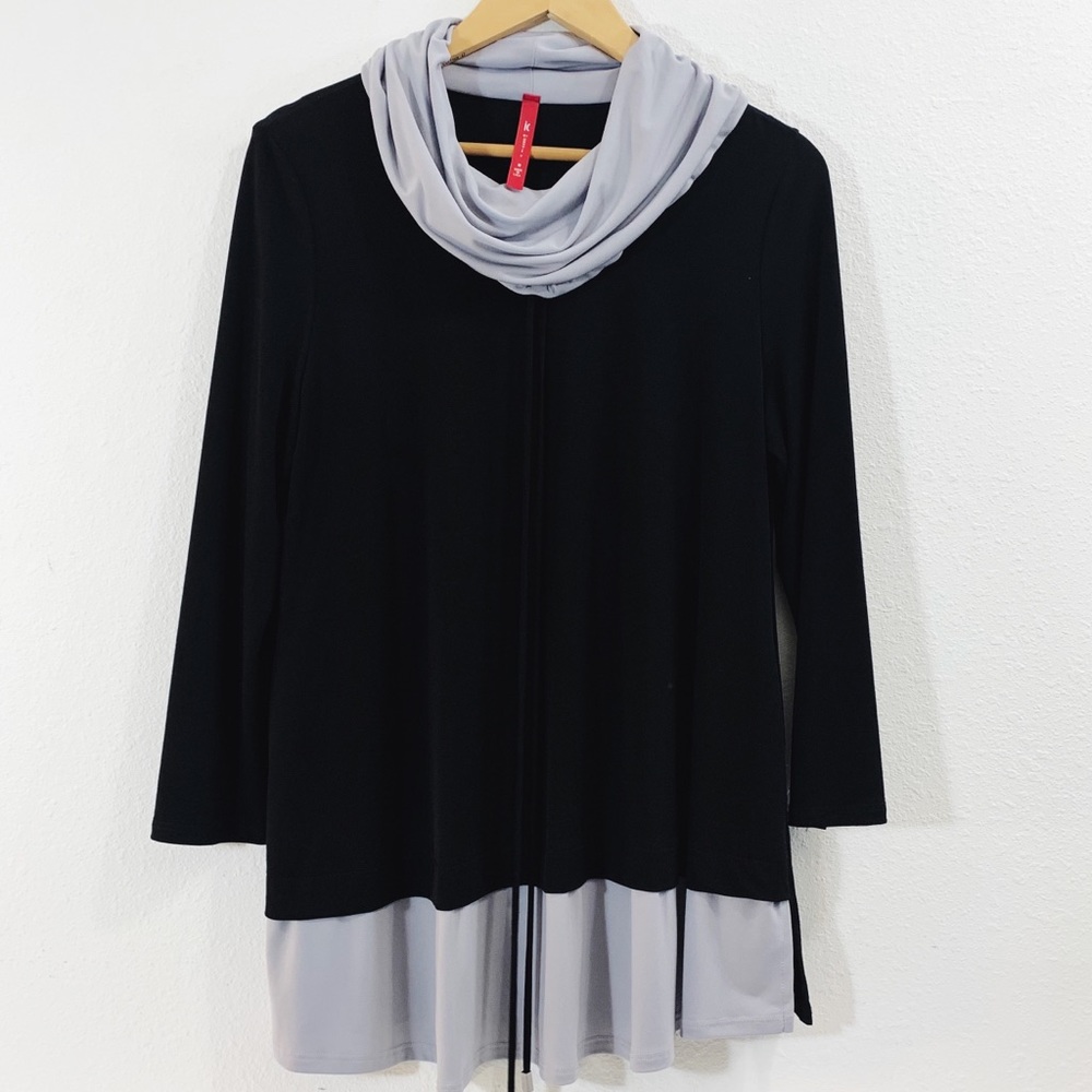 Black and Gray Women's Top